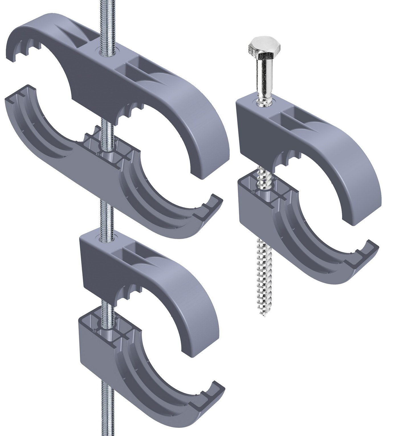 Plastic Multi-level Pipe Clamps PTL - an Alternative to Metal Brackets ...